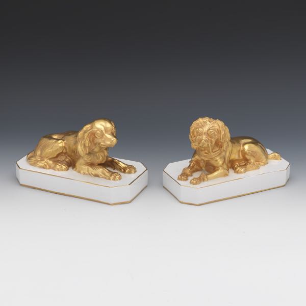 TWO ITALIAN PORCELAIN CAVALIER KING