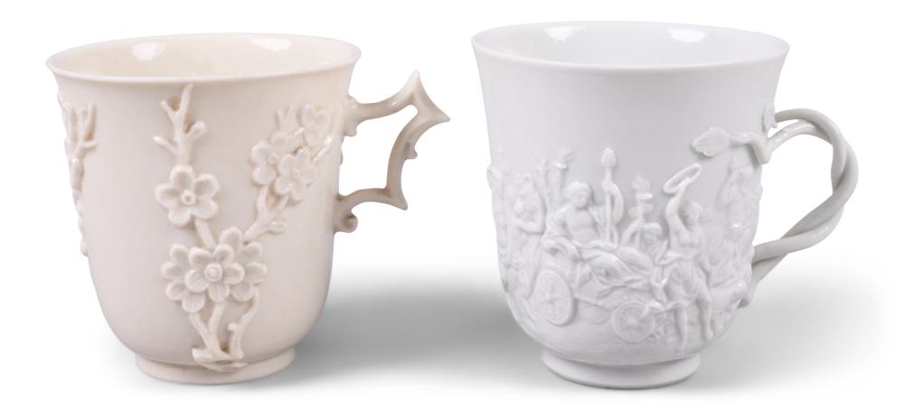 TWO ITALIAN PORCELAIN MOLDED