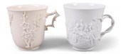 TWO ITALIAN PORCELAIN MOLDED C