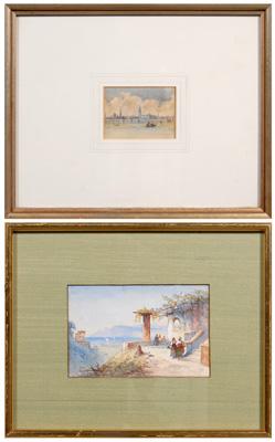 Two Italian School watercolors: