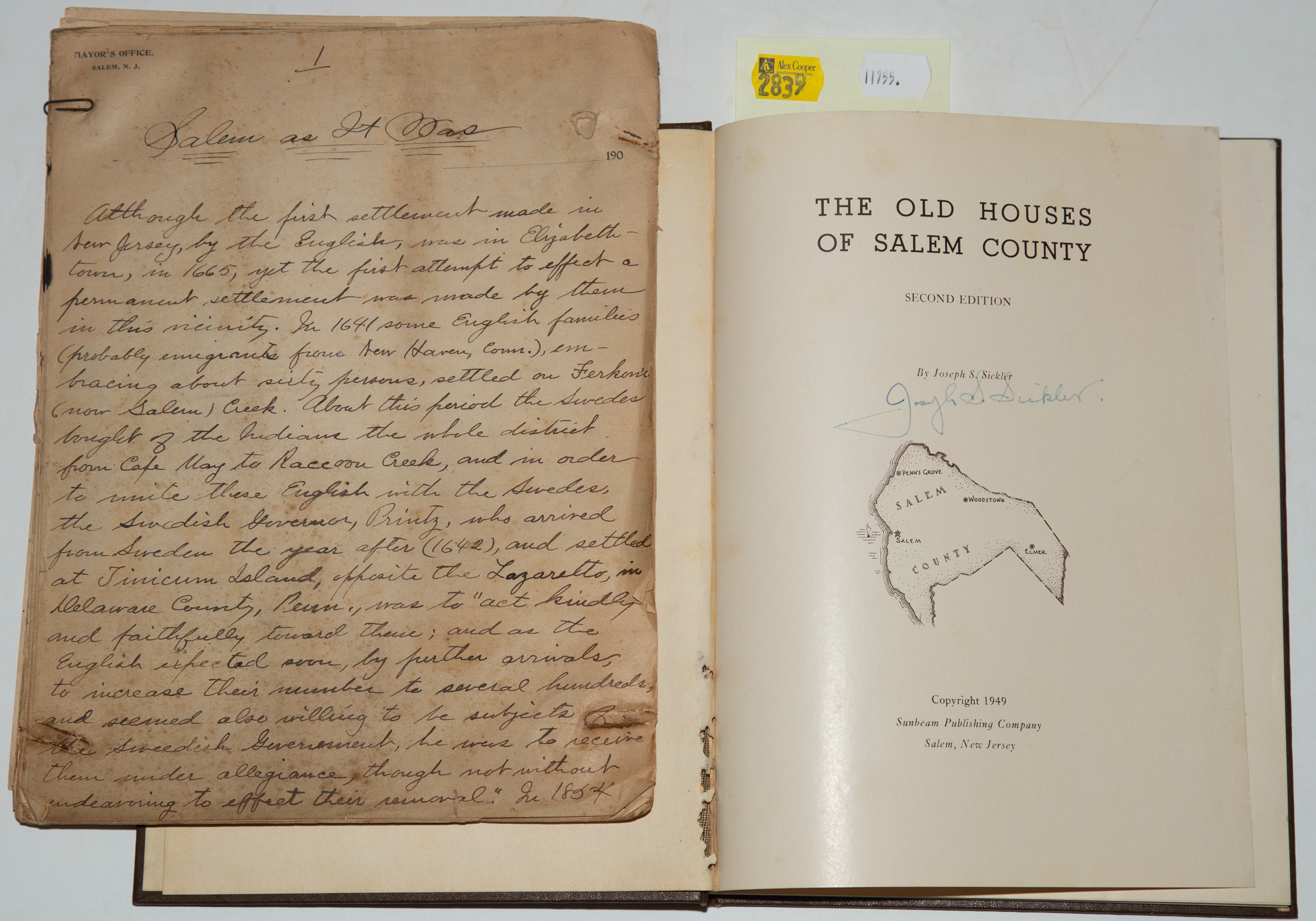 TWO ITEMS RELATING TO SALEM, NEW