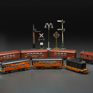 Two Ives Pressed Steel Train Sets