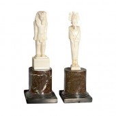 Two Ivory Figures of Egyptian