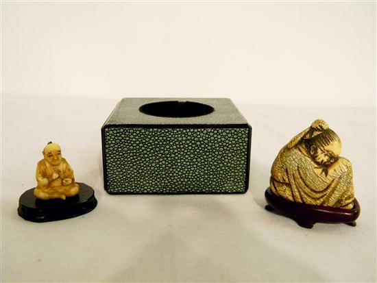 Two ivory Oriental carved