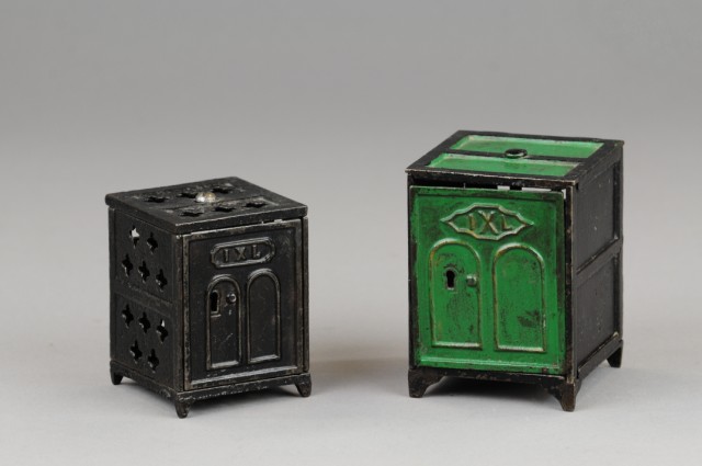 TWO ''IXL'' SAFE STILL BANKS