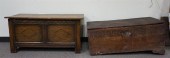 TWO JACOBEAN CARVED OAK BLANKE