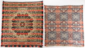 TWO JACQUARD COVERLETS, 19TH C