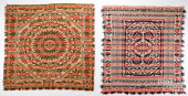 TWO JACQUARD COVERLETS, 19TH C
