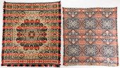 TWO JACQUARD COVERLETS, 19TH C