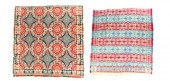 TWO JACQUARD COVERLETS.  Ameri
