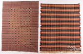 TWO JACQUARD COVERLETS, MID-19