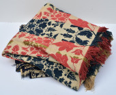 TWO JACQUARD COVERLETS<br>Two