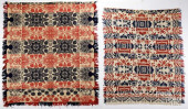 TWO JACQUARD COVERLETS<br>Two