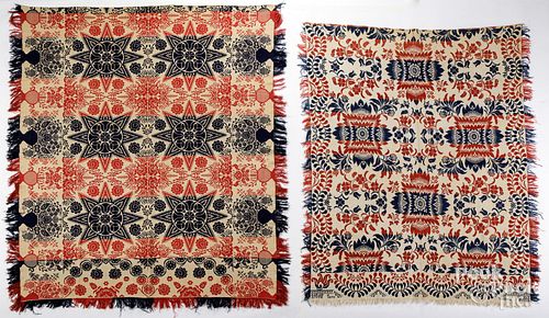 TWO JACQUARD COVERLETSTwo