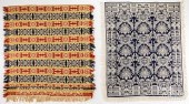 TWO JACQUARD COVERLETSTwo Jacq