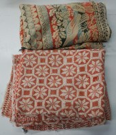 TWO JACQUARD WOVEN COVERLETSTw