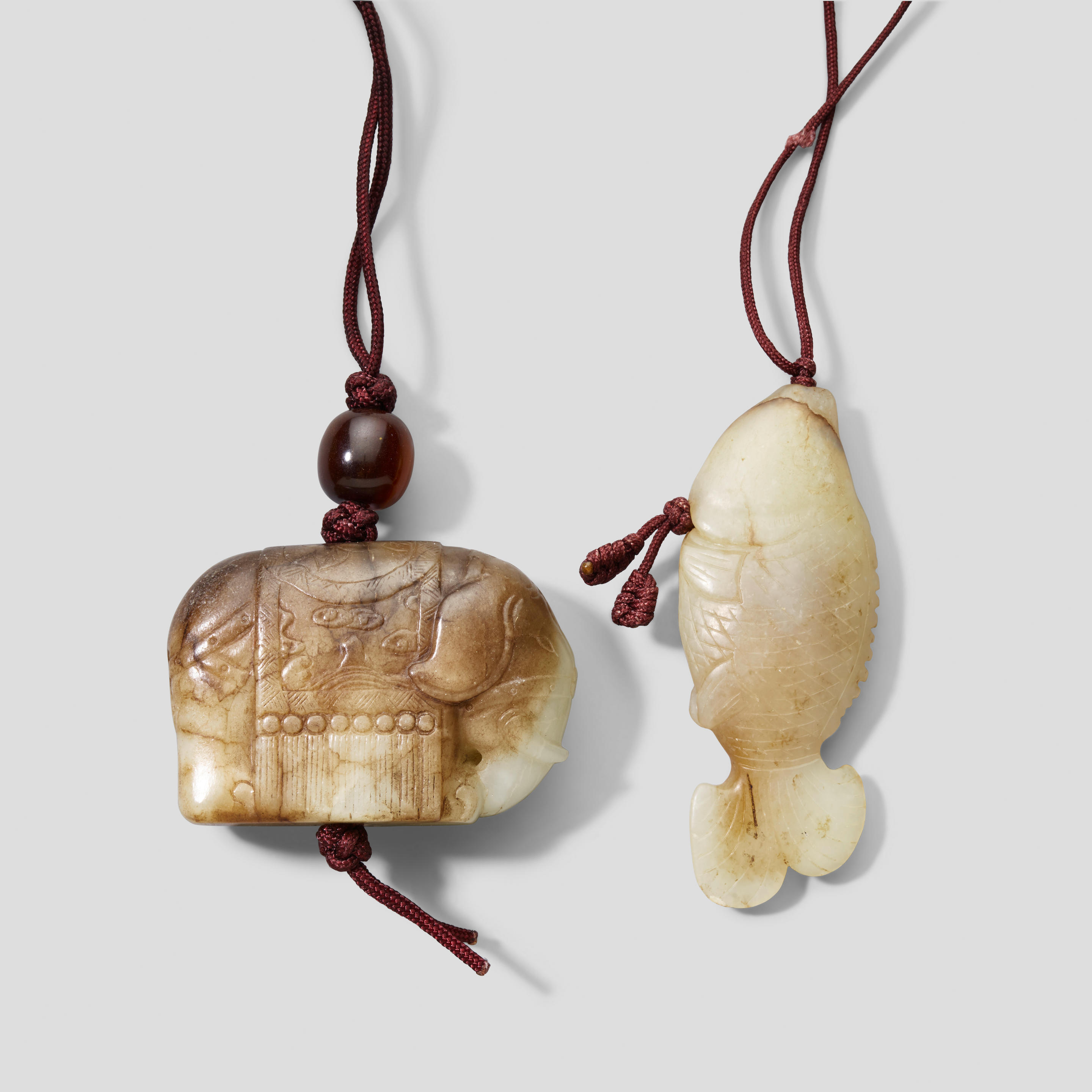 TWO JADE 'ANIMAL' CARVINGS 20TH