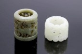 TWO JADE ARCHER RINGSThe ring