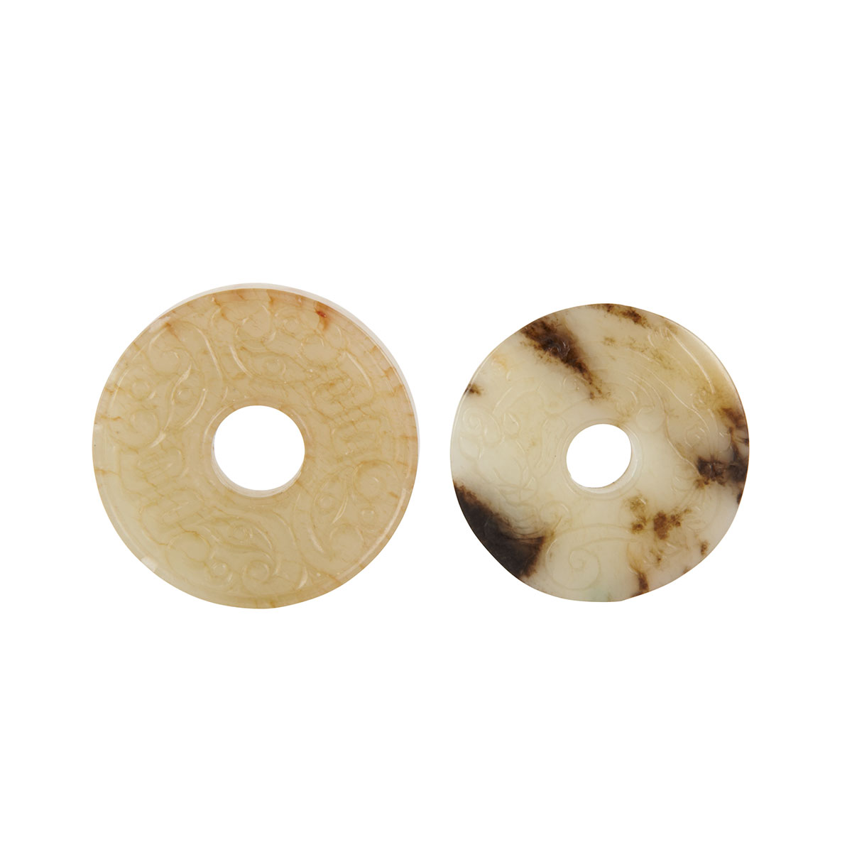 Two Jade Bi Discs 18th/19th Century