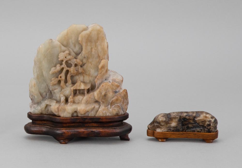 TWO JADE CARVINGSTWO JADE CARVINGS