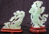 Two Jade Figures,  consisting