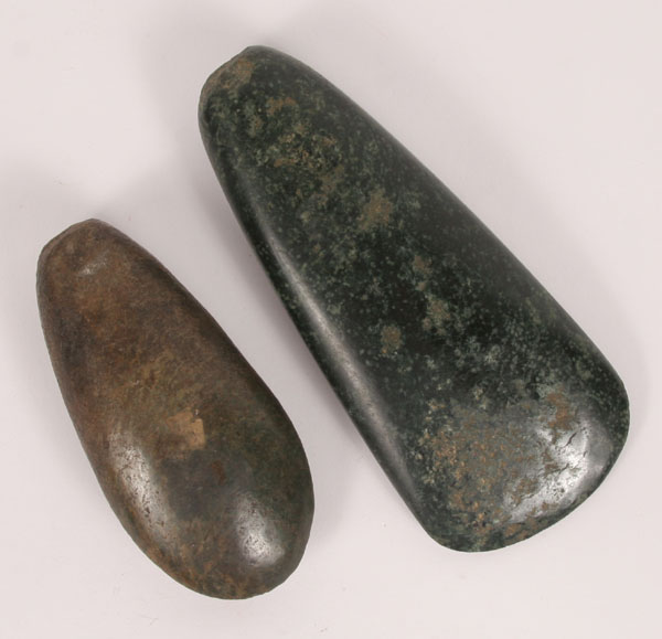 Two jadeite celts; both are Pre