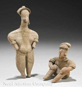 Two Jalisco Pottery Figures c.