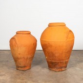 TWO JAMAICAN TERRA-COTTA WATER