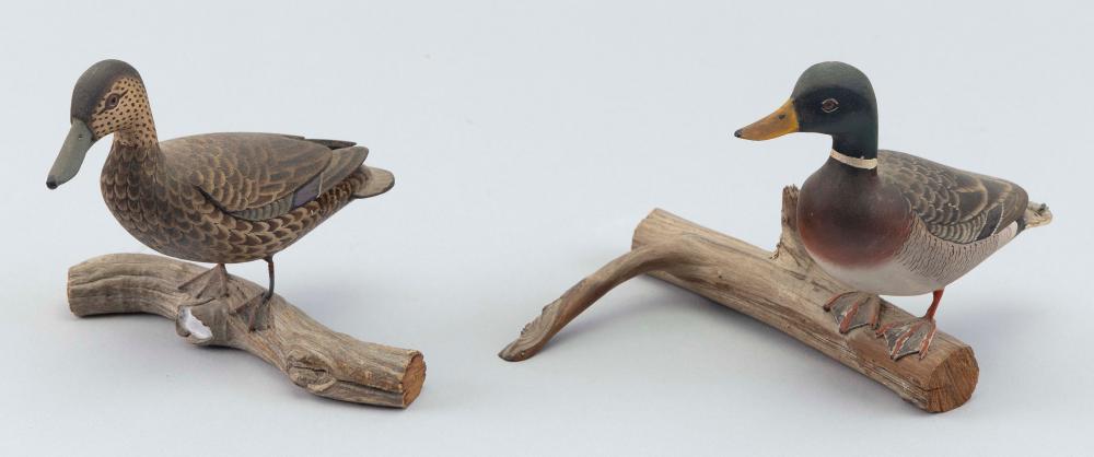 TWO JAMES LAPHAM MINIATURE DUCKS
