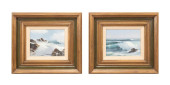 TWO JAMES PETER COST SEASCAPES