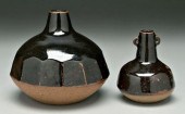 Two Janet Leach stoneware vase