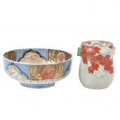 TWO JAPANESE ANTIQUE PORCELAIN