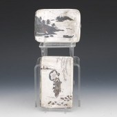 TWO JAPANESE ANTIQUE STERLING