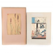 TWO JAPANESE ARTWORKS; KUNISAD