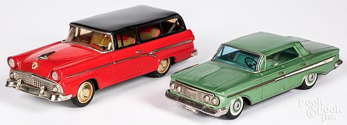 TWO JAPANESE BANDAI TIN FRICTION