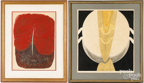TWO JAPANESE BLOCK PRINTSTwo
