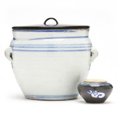 TWO JAPANESE BLUE AND WHITE TE