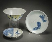 TWO JAPANESE BLUE AND WHITE DI