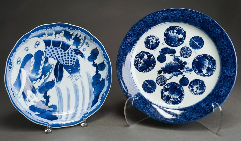 TWO JAPANESE BLUE AND WHITE