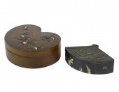 TWO JAPANESE BRONZE AND MIXED