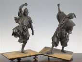 Two Japanese bronze figures of