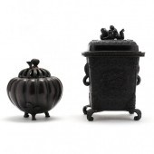 TWO JAPANESE BRONZE INCENSE BU