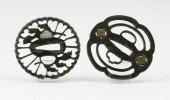 TWO JAPANESE BRONZE TSUBA 19TH