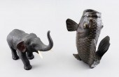 TWO JAPANESE BRONZES LATE 19TH
