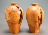 TWO JAPANESE BURLWOOD MEI PING
