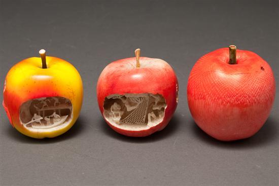 Two Japanese carved and polychromed