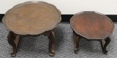 TWO JAPANESE CARVED HARDWOOD T