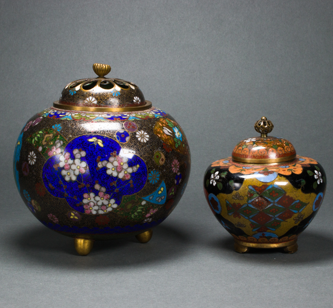 TWO JAPANESE CLOISONNE ENAMEL