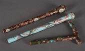Two Japanese cloisonne umbrell