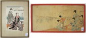 TWO JAPANESE COLOR WOODCUTS: T